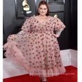 2021 hot sale sweet style pink plus size v-neck princess sweetheart wedding long puff dress strawberry